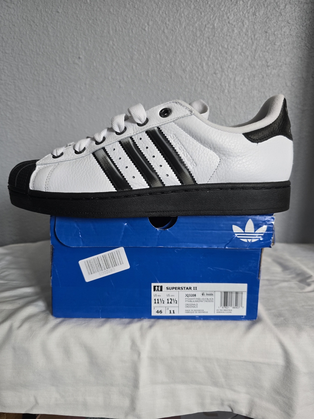 Adidas Superstar II Leather Sneaker - White/Black